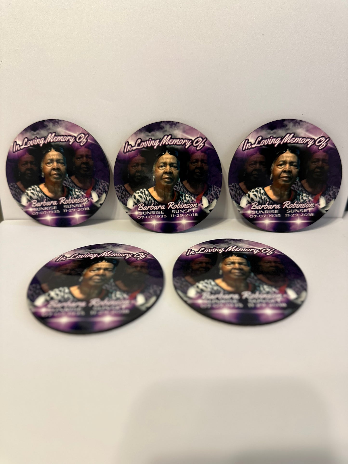 Memorial Memories - Buttons, Clocks, Mask, Magnets, & more