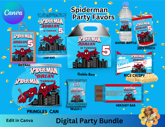 Spiderman Digital Favor Bundle