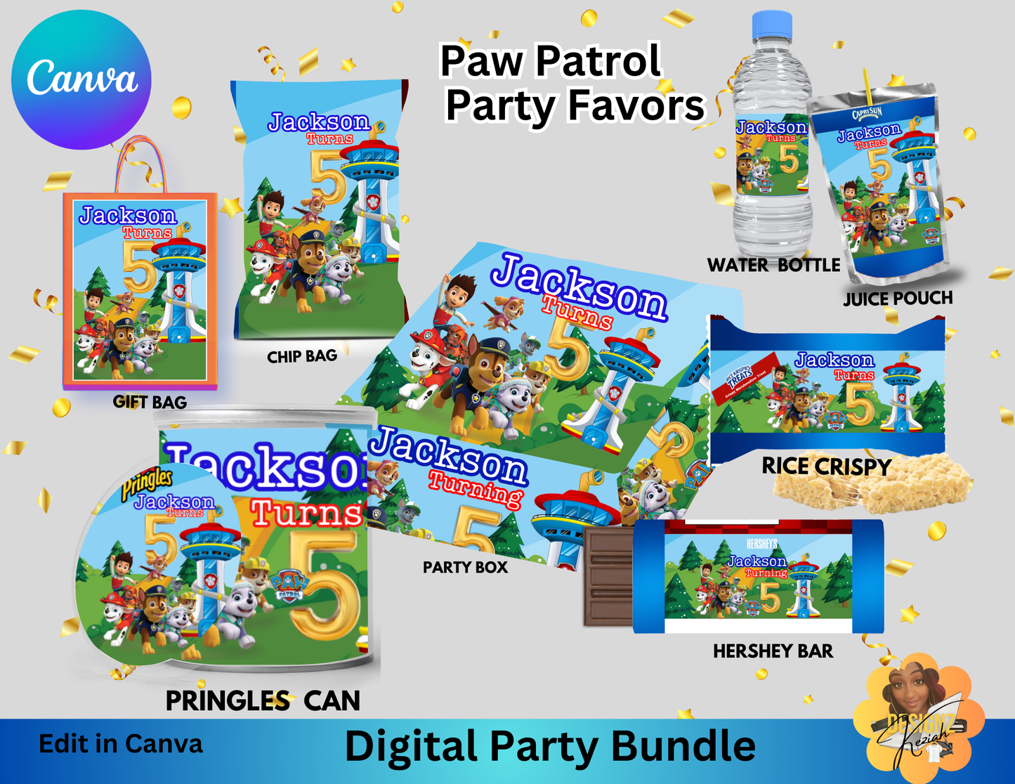 Paw Patrol Digital Favor Bundle