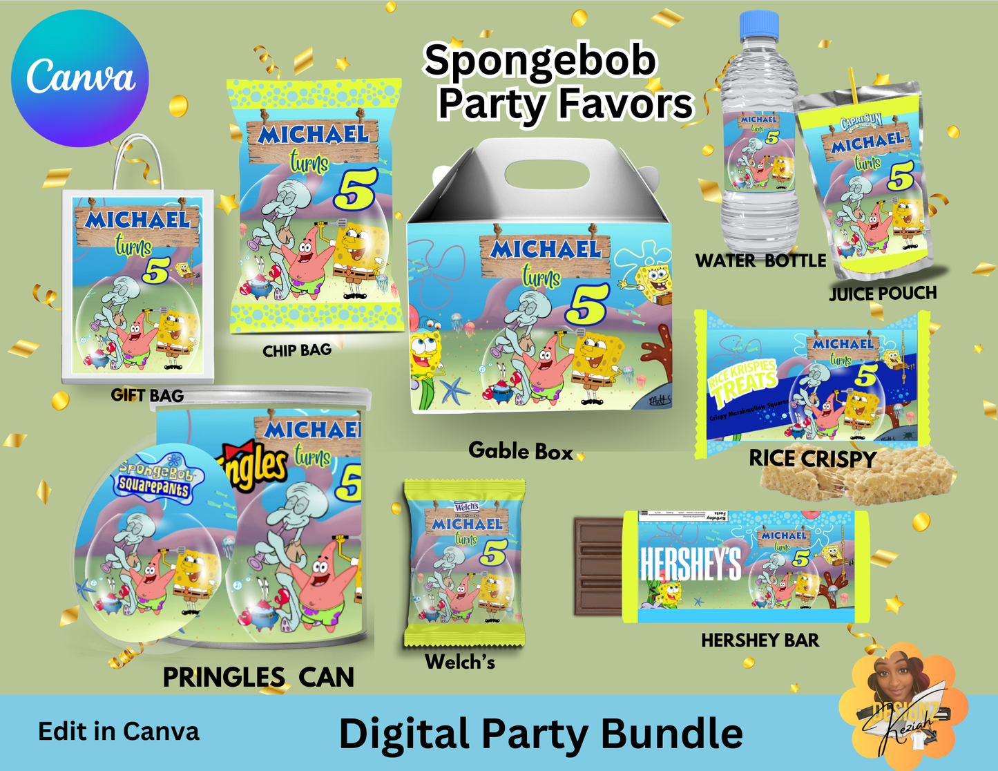 Spongebob Digital Favor Bundle