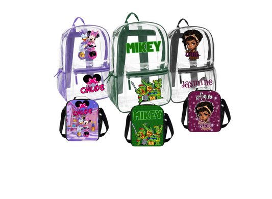 Clear Personalized Backpack